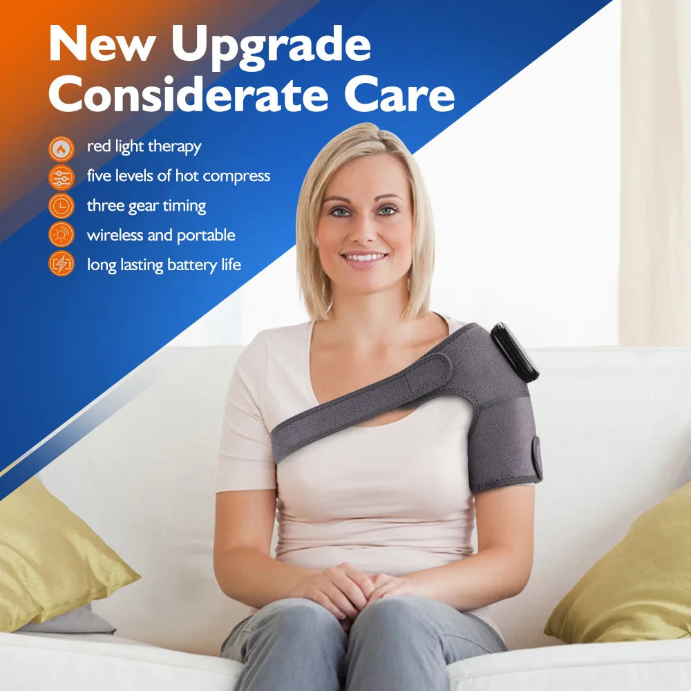 Knee Brace with Vibration Massage, Rechargeable Heating Pad for Joint Comfort & Soreness.
